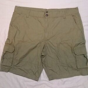 Men's Lightweight Cotton Cargo Shorts, Khaki/Olive Drab